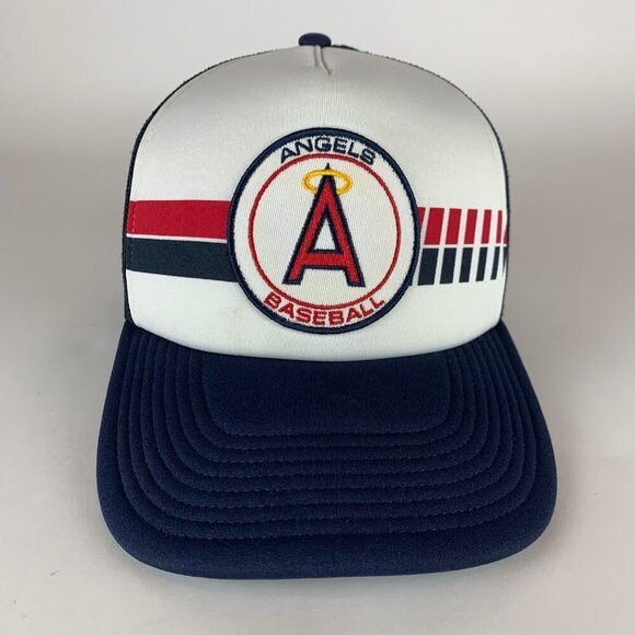 California Angels White Navy Blue 47 Brand Cooperstown Collection Trucker Hat - Picture 2 of 6